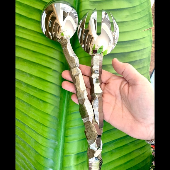 Michael Aram Silver Rock Serving set new in box - Picture 9 of 12